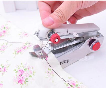 1Pc Portable Mini Manual Sewing Machine Simple Operation Sewing Tools Sewing Cloth Fabric Handy Needlework Tool LYQ