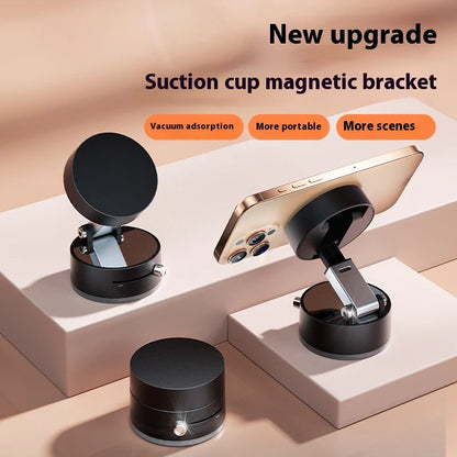 Foldable Magnetic Vacuum Car Phone Holder Foldable Suction Cup with Suction Cup Hands-Free Navigation for Smart Phone