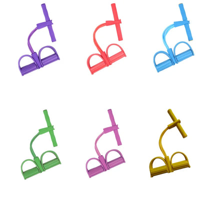 2025 Upgrade Multifunction Tension Rope or Exercise Sit up Exercise Equipment,Pedal Ankle Puller,Bands-6 Tube Pedal Ankle Puller for Women Men