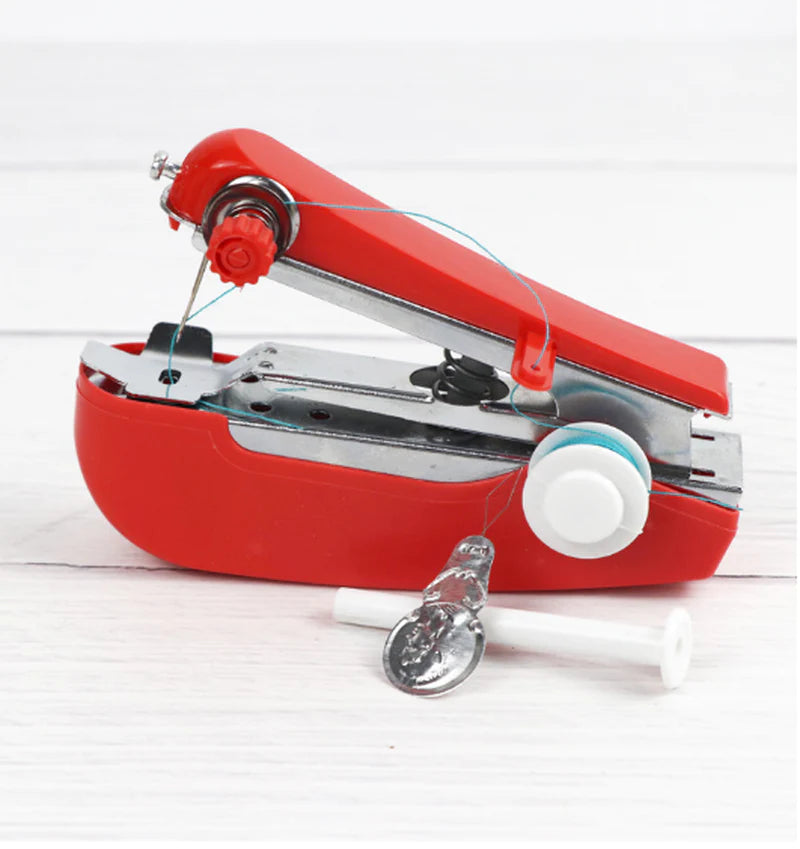 1Pc Portable Mini Manual Sewing Machine Simple Operation Sewing Tools Sewing Cloth Fabric Handy Needlework Tool LYQ